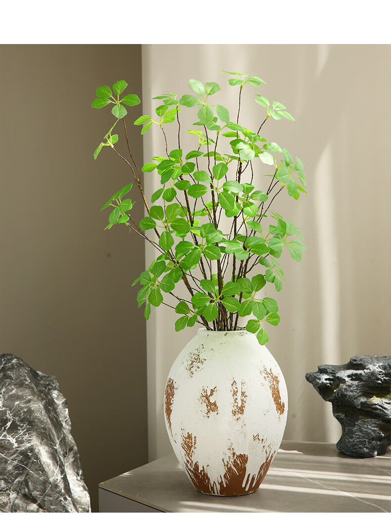 Fanyejia Artificial Green Plant with Realistic Monstera Leaves, Zen-Inspired Artificial Flowers for Indoor Living Room, Entryway Decoration, And Home Decor Ornament 4