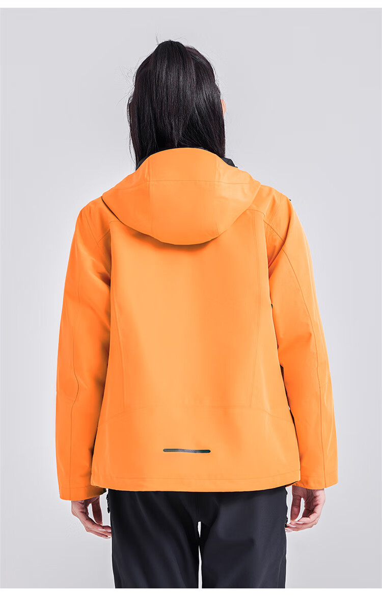 Pioneer Camp Hardshell Jacket for Women, Autumn Outdoor Windproof And Waterproof High Altitude Mountaineering Coat for Men, Commuter Style, Orange-Red, XL 15