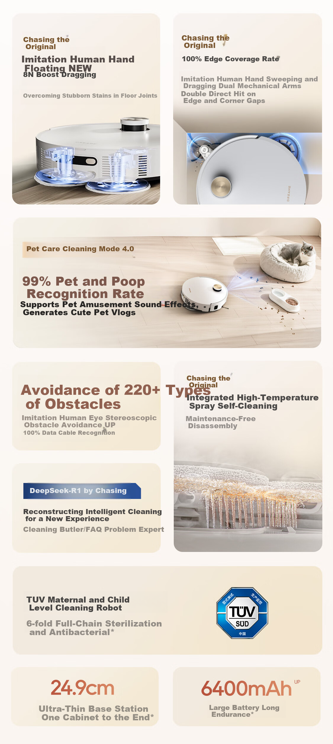 Dreame S50 Enhanced Version Robot Vacuum Cleaner and Mop 4-in-1 Wet and Dry Cleaning RLS88HE 3