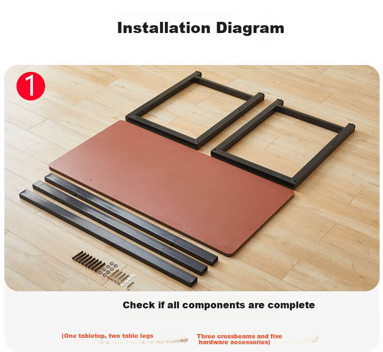 Quanpinwu Computer Desk, Home Study Writing Desk, Desktop Workstation, Simple Office Desk, Gaming Long Table 11