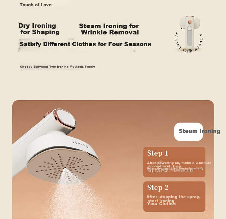 UCHINO Mini Garment Steamer HU-HGT60 8