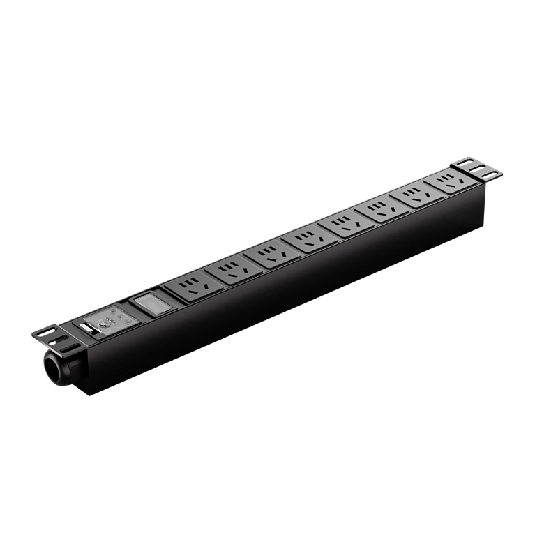 Demwood PDU Socket 4000W Wireless Overload Switch 8-Port 10A Cabinet High Power DMZY-XG8A-Kx Wireless Black