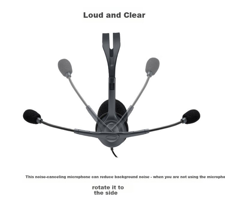 Logitech H111 [Enterprise-Grade] Multifunctional Over-Ear Headset with Microphone, Wired Headphones [Order Bonus] 5