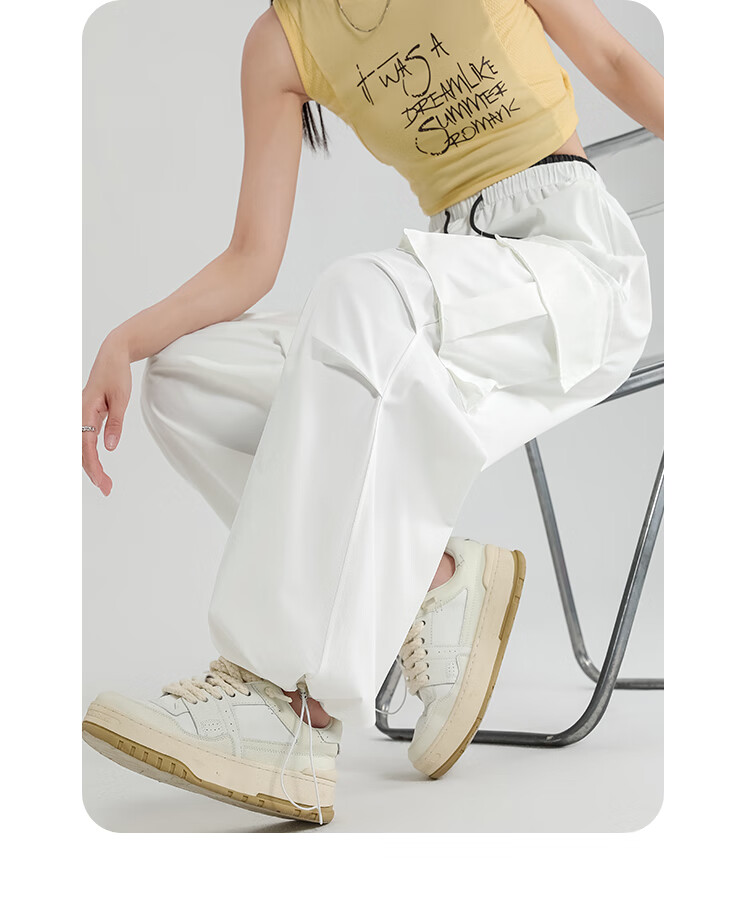 Free Style Women's Cargo Pants Summer Thin 2026 New High Waist Slim Drawstring Jogger Paratrooper Wide Leg Hiking Casual Pants 19