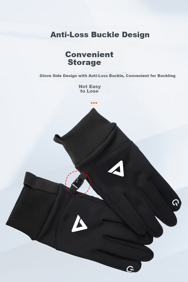 PEAK Cycling Gloves for Men And Women, Autumn And Winter Cold-Resistant Mountain Bike Outdoor Non-Slip Touchscreen Compatible Warm Gloves, Suede Gray 7