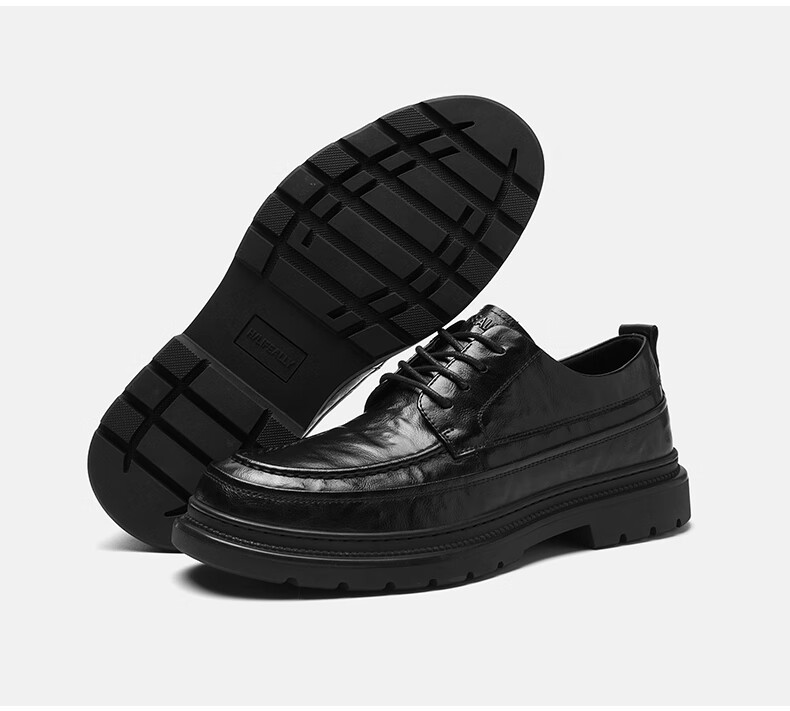 HLA Men's Classic Durable Casual Retro Derby Shoes HAAPXM1EBI073 Black Size 40 28
