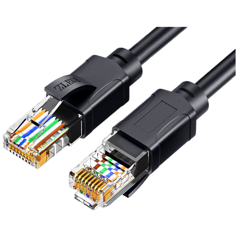 ZLEUE CAT5e High-Speed Gigabit Ethernet Cable, 40 Meters, for Engineering And Renovation Wiring, Broadband Computer Home Connection Patch Cord Finished Network Cable, Black ZL-5400BK