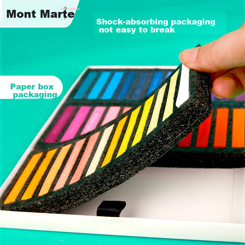Mont Marte Colored Chalk, Drawing Sticks, Colored Chalk, Hand-Drawn Chalk, Blackboard Paint, 48 Colors, MMPT0030, Art Sketching