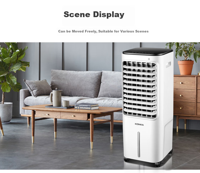 KONKA Air Conditioner Fan Remote Control Industrial Cooling Fan for Home Use, Movable Water-Cooled Fan, Cooling Machine for Commercial Use, Small Air Conditioner with Water Tank, Large Air Volume Cooling Fan, 12L Large Water Tank KF-LY26DY 14