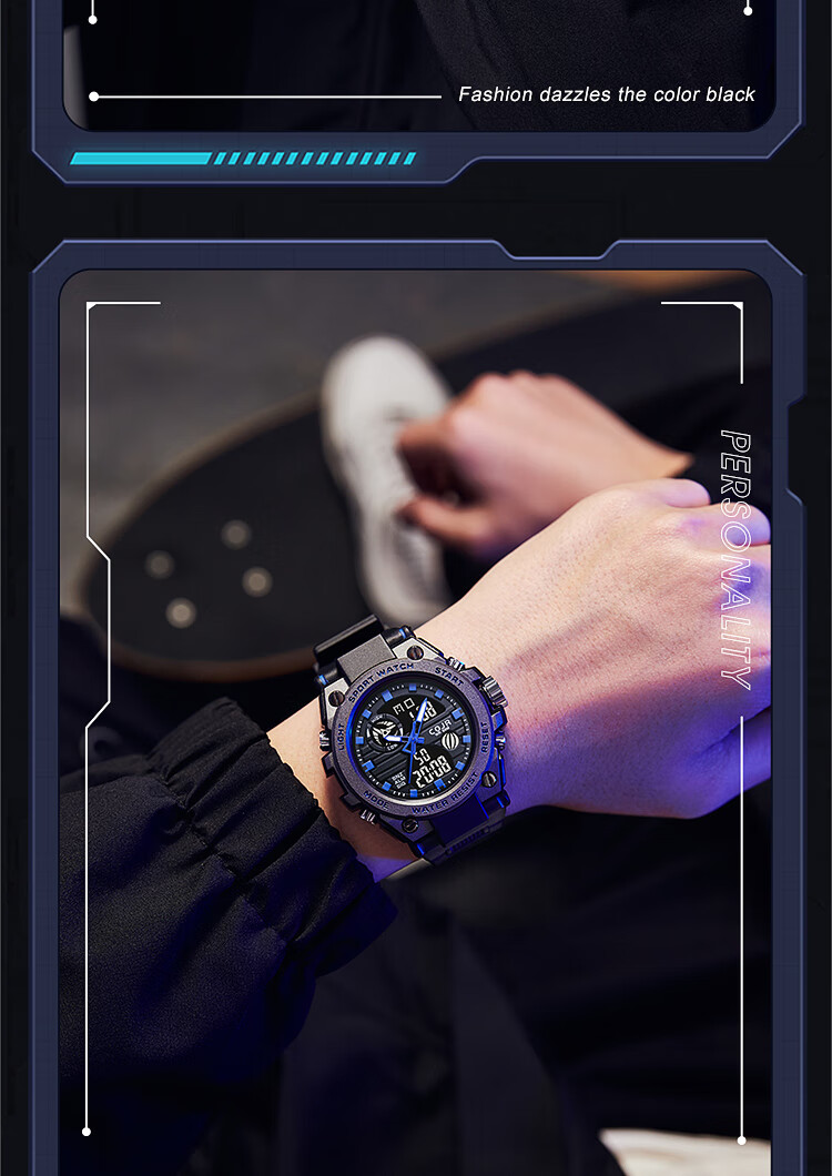 COJR Electronic Timing Watch Alarm Clock Youth Boys Middle and High School Mechanical Sports Waterproof 14