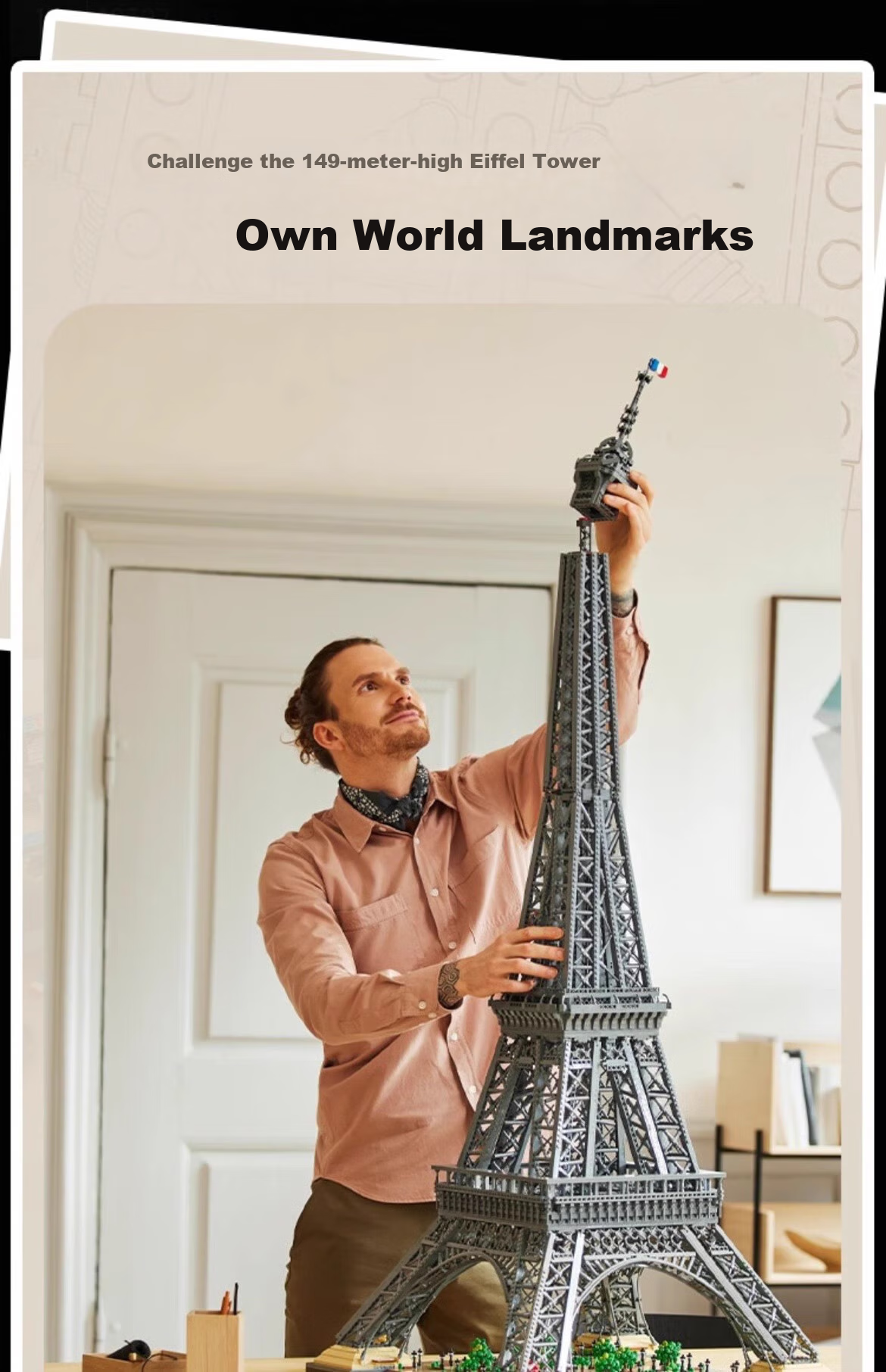 LEGO LEGO Building Blocks World Architecture Fan Collection Gift 10307 Eiffel Tower 3