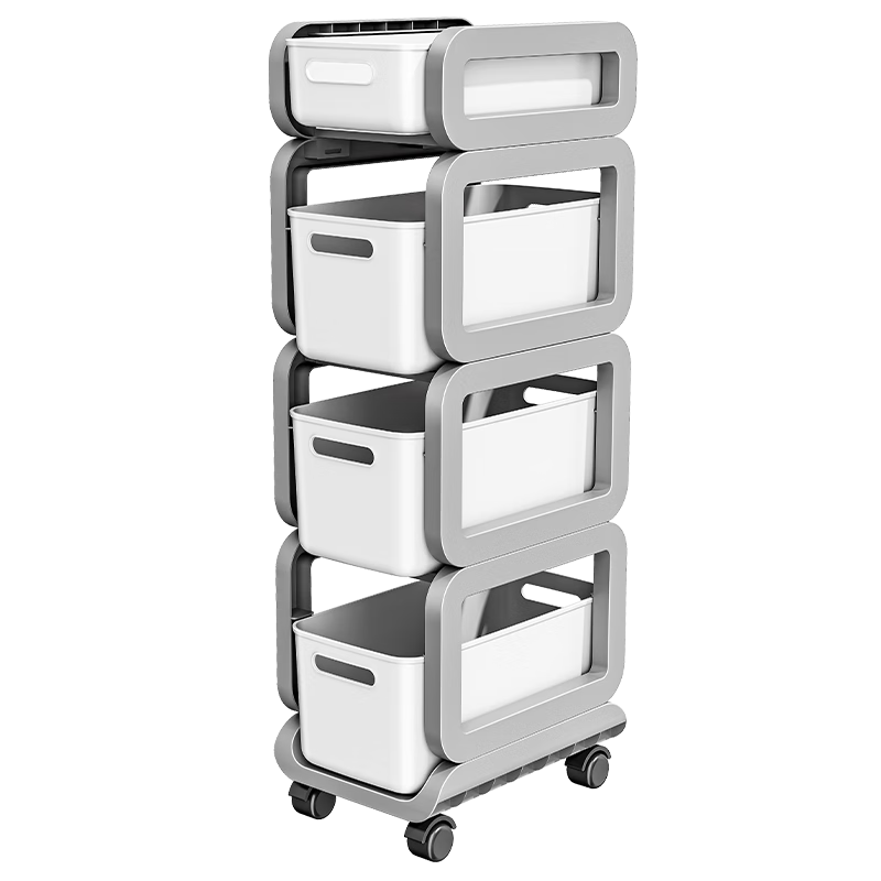 Weijian Backpack Storage Rack, Movable Student Book Under-Bed Storage Cart, Office Snack Organizer