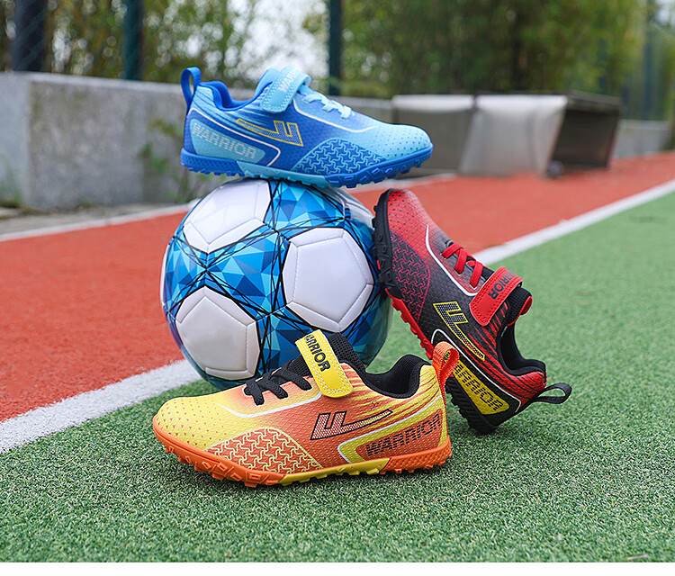 Warrior Children's Soccer Training Shoes for Boys And Girls, Elementary And Middle School Students' Specialized Molded Cleats WZ-B578T Blue Light Blue Size 31 1