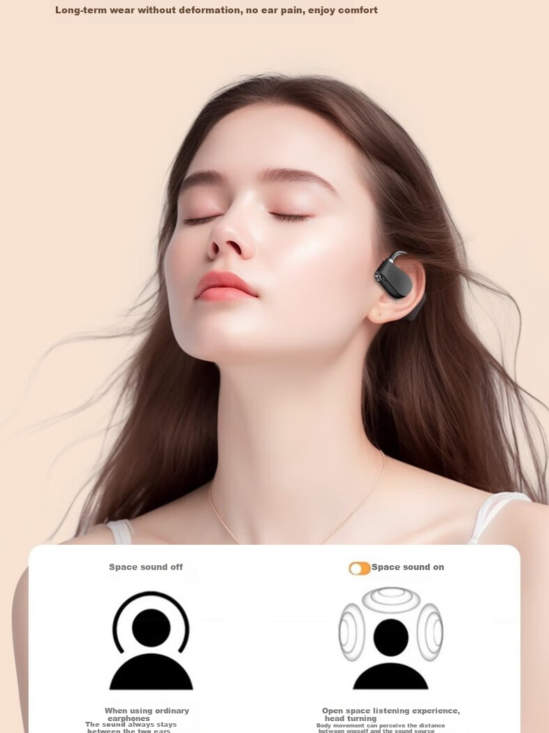 MICROKIA [Ultra-Audio | Cloud-Like Comfort] Bluetooth Headphones, Over-Ear Bone Conduction Concept, Wireless Non-In Open Design, Long Battery Life, Commuter And Sports Headphones 11