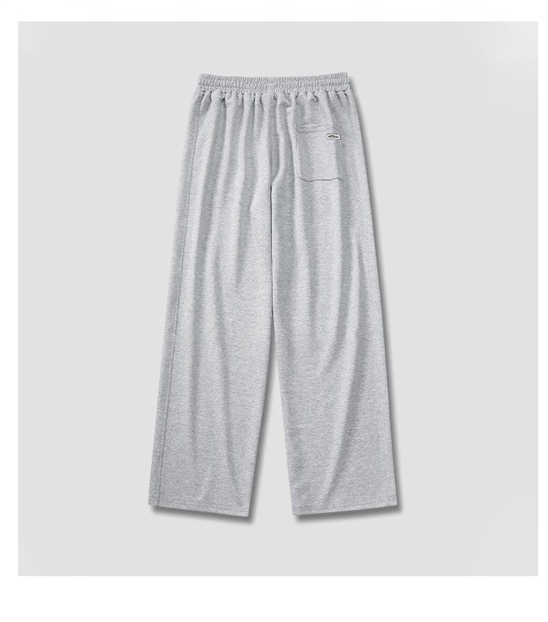JEEP SPIRIT Men's Sweatpants for Spring And Autumn, Loose Wide-Leg Trousers, Versatile Comfortable Casual Pants, Long Pants for Men, Black 4XL 15