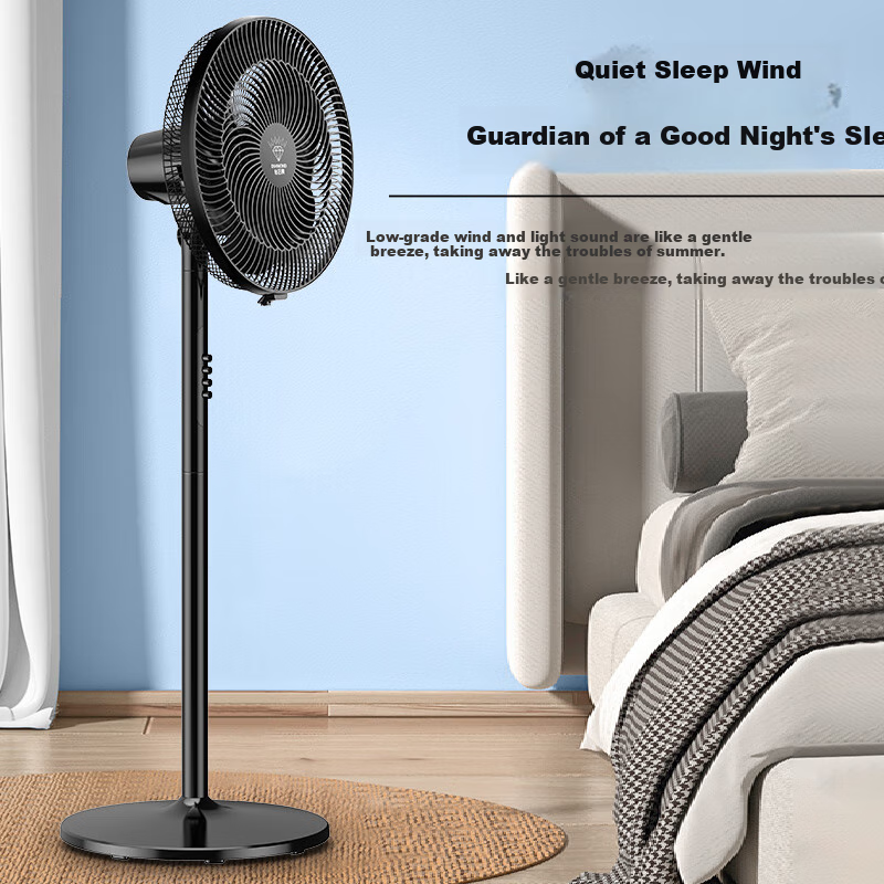 DIAMOND Electric Fan, Home Floor Fan, Oscillating Fan, Flat Fan, High Air Volume Electric Fan, Desktop Floor-Standing AC Fixed-Frequency Quiet Energy-Saving Fan, Air Conditioner Companion DFS-M004