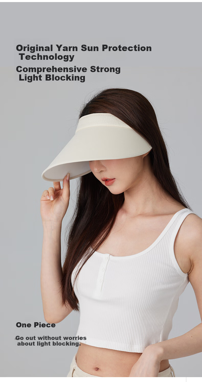 Obsu Light Luxury Cross-Top Hat, Elegant Beige, Cross-Top Hat Upf50+ 17