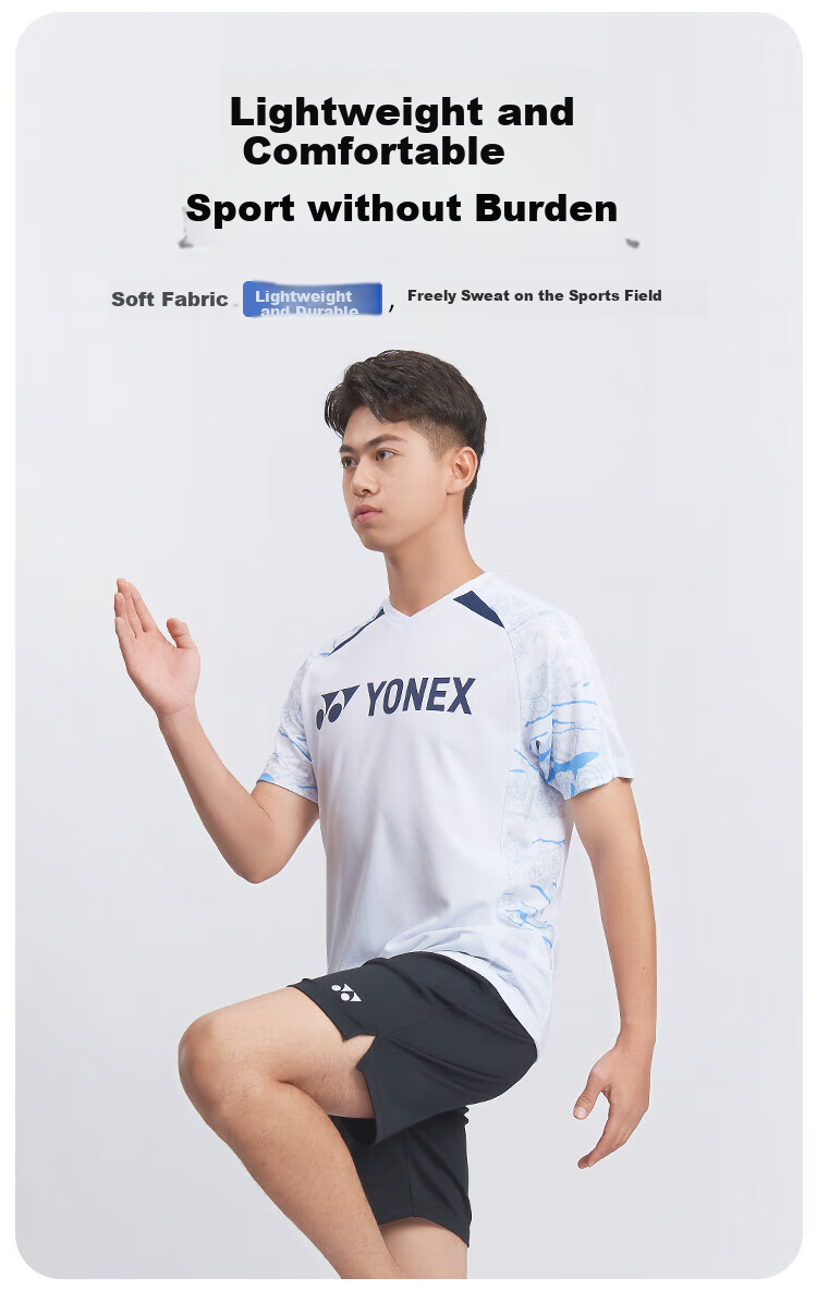 YONEX Badminton Shirt for Women, Quick-Dry Short-Sleeve Sports Top, Professional Competition Uniform, 210015BCR White O 2