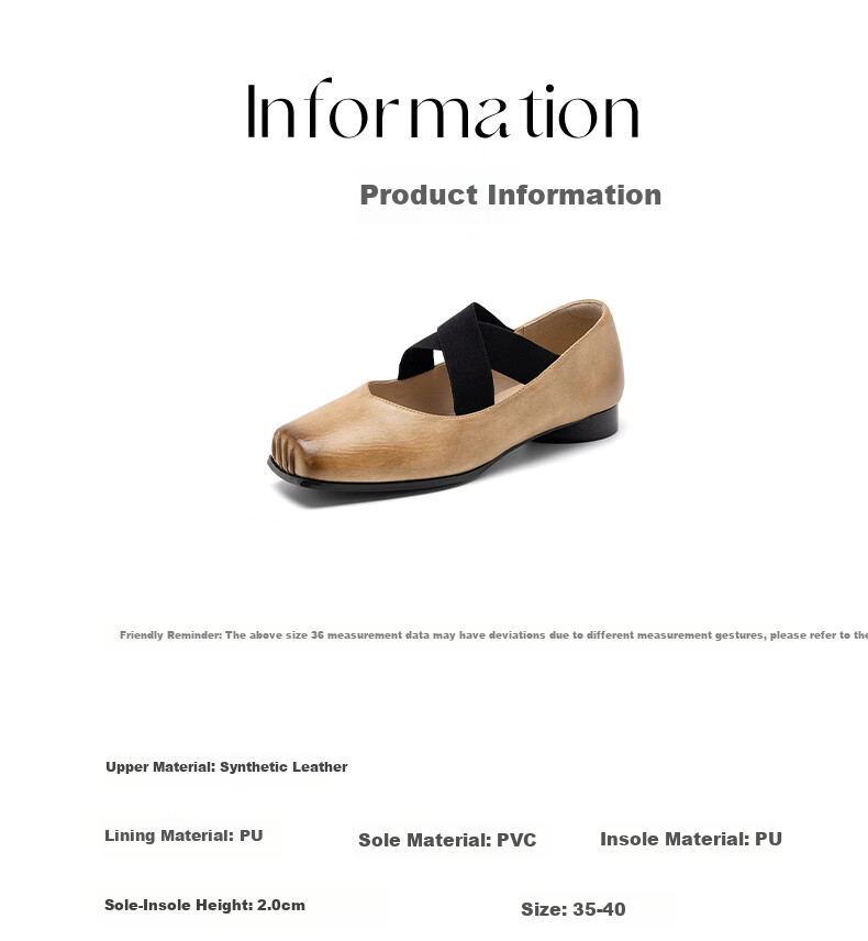 Daphne Ballet Flats for Women, Lace-Up, Slip-On, Pig Nose Sandals, Leather Shoes, Chunky Heel French Mary Jane Shoes, Suitable for Wearing with Dresses 2