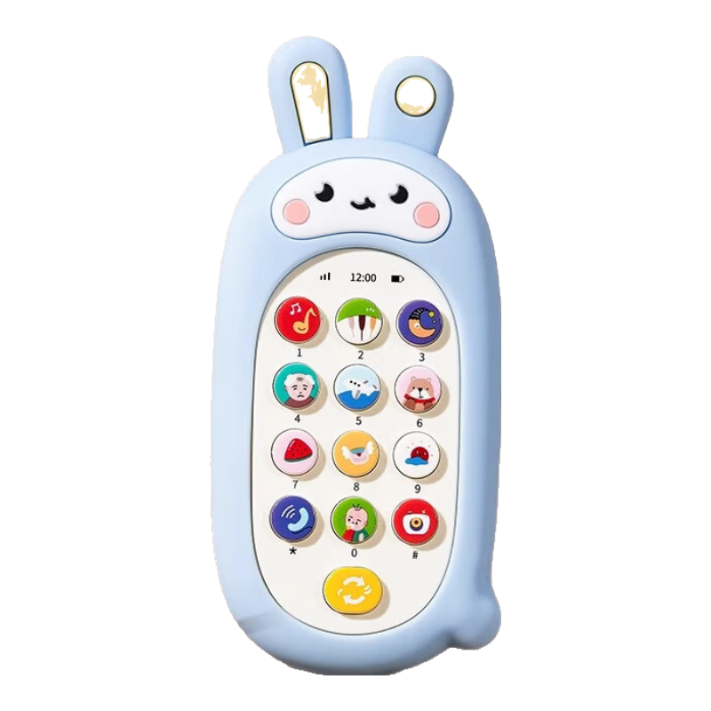 Leleyu Baby Toy Phone for Children 0-3 Years, Chewable Realistic Touchscreen Educational Phone, Birthday Gift for Boys and Girls