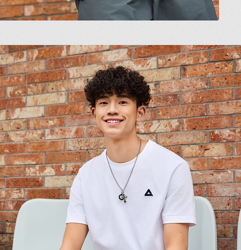 PEAK Men's Summer Short Sleeve Pure Cotton Casual Loose Breathable Outdoor Xinjiang Cotton Sports Base T-Shirt DF652430 46