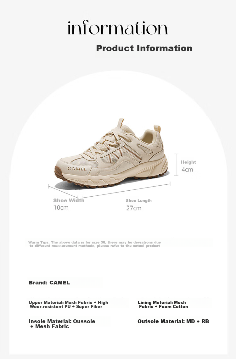 CAMEL [Panlong] Summer Outdoor Hiking Shoes for Men And Women, Trail Running Shoes, Non-Slip Trekking Shoes FB12235182T 8