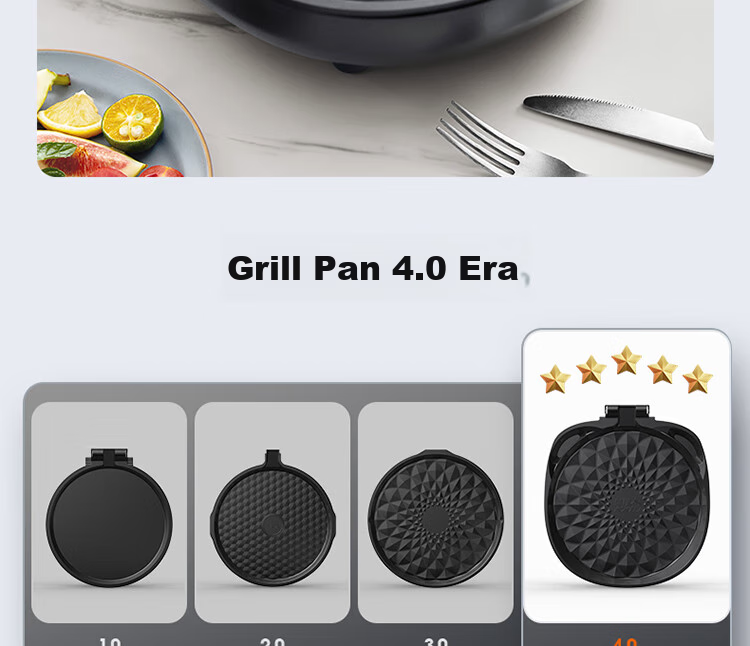 Joyoung Home Use 36mm Deep Electric Griddle Breakfast Maker, Double-Sided Heating Pancake Pan JK30-GK128 18