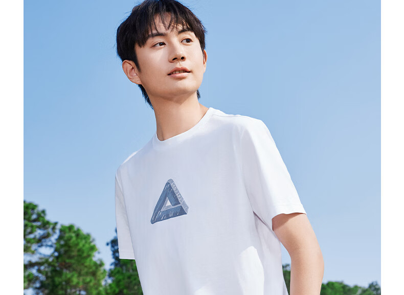 Peak Men's Summer Short Sleeve Ice Silk Breathable Cool Casual Loose Sports Outdoor Trendy Cotton T-Shirt DF652250 44