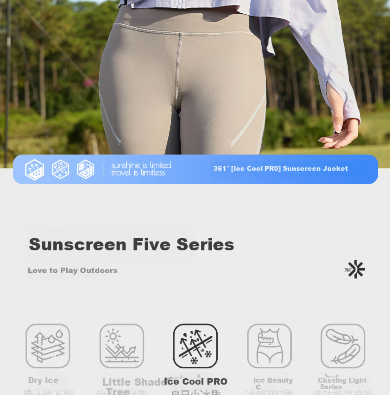 361° Women's Sunscreen Jacket Spring Summer UPF150+ UV Protection Sports Coat Cooling Antibacterial Cape 662624603-4 2