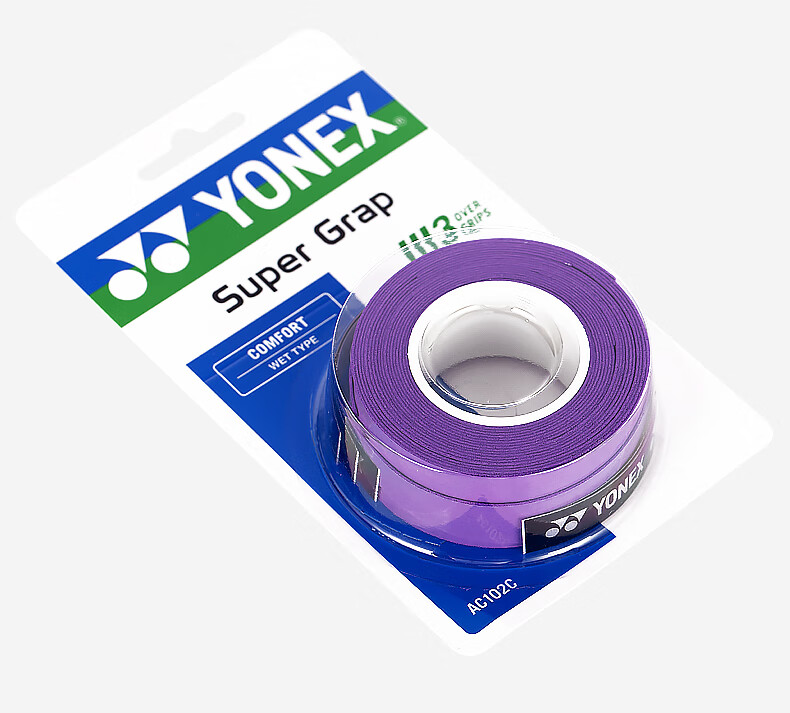 YONEX Badminton Grip Tape, Sports Sweat-Absorbing Band, Handle Grip Tape AC-102C Black, Pack of Three 6