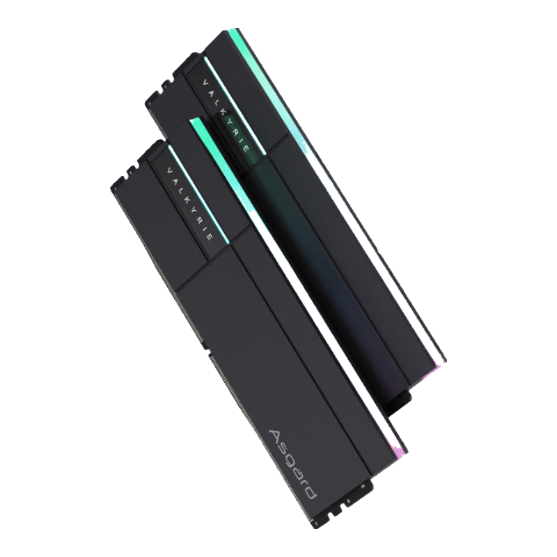 Asgard 32GB (16GB X 2) DDR5 6000 Desktop Memory Module, Valkyrie II RGB Light Bar, Hynix A-Die CL28, Midnight Black