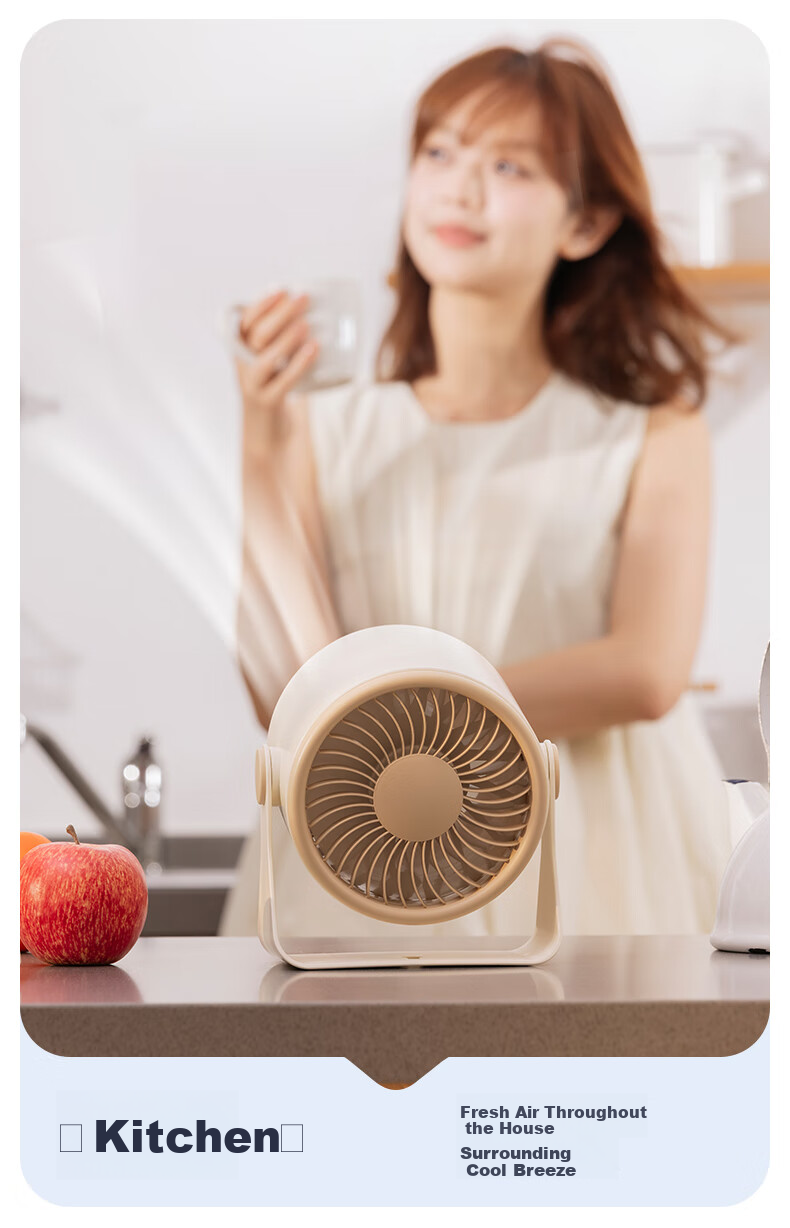 AIRMATE Small Fan, Handheld Desktop Spray Water Fan, 100-Speed Oscillating, Portable Mini Rechargeable, for Bedroom, Stroller, Office, Energy-Saving, Outdoor, Quiet Operation, Long Battery Life, Electric Fan H2O-D1A 11