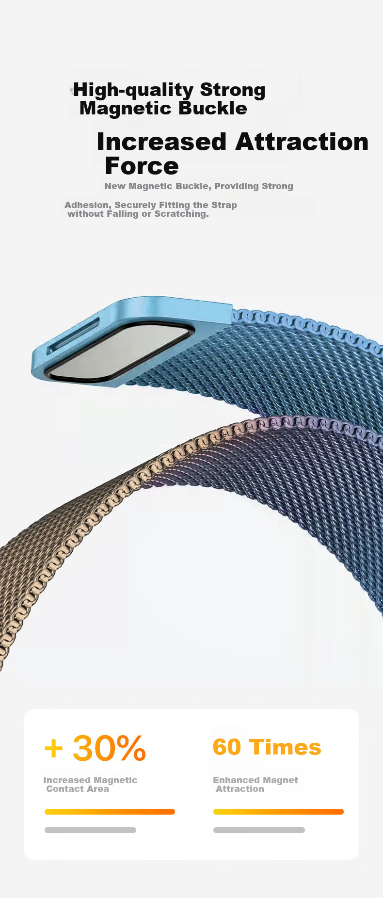Mashi Compatible with Apple Watch Band for Women, Stainless Steel Milanese Loop Magnetic Strap for Ultra 4/3/iWatch S12/11/10/9/8/7/SE Breathable Wristband 12