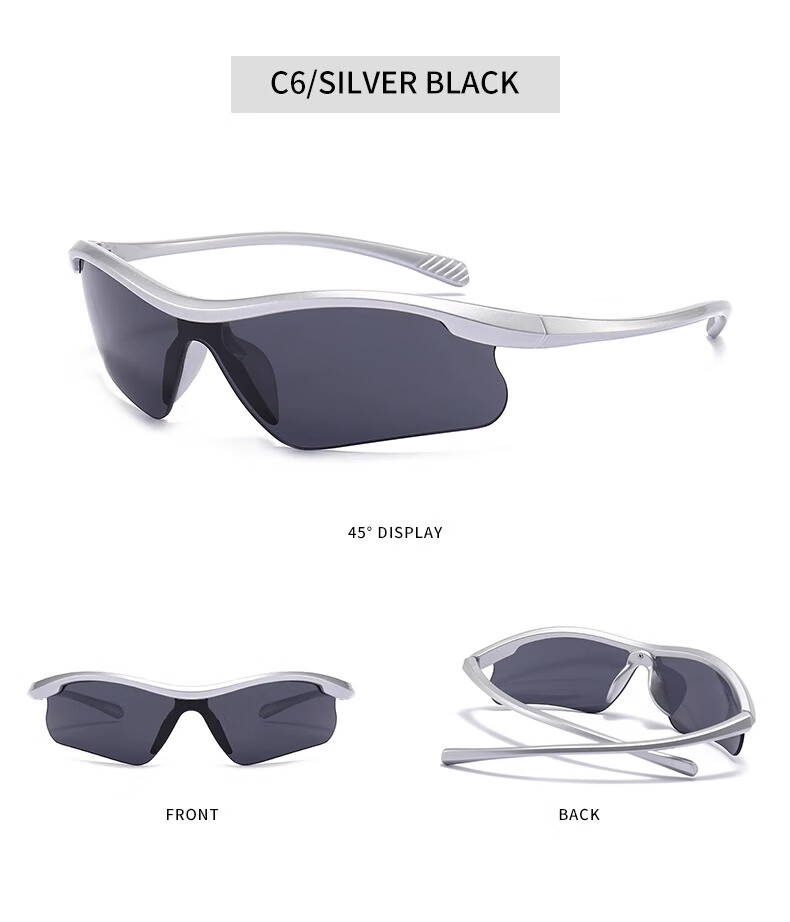 GOGOSOON Night Riding Outdoor Sports Cycling Sunglasses Mountaineering Y2K Protective Windproof Headband Sunglasses Running Marathon 12