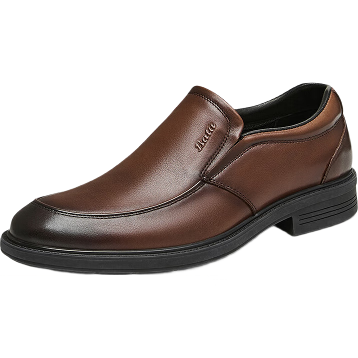 Bata Formal Shoes for Men, Spring And Autumn Breathable Cowhide And Sheepskin Brogue Business Commuter Wedding Shoes