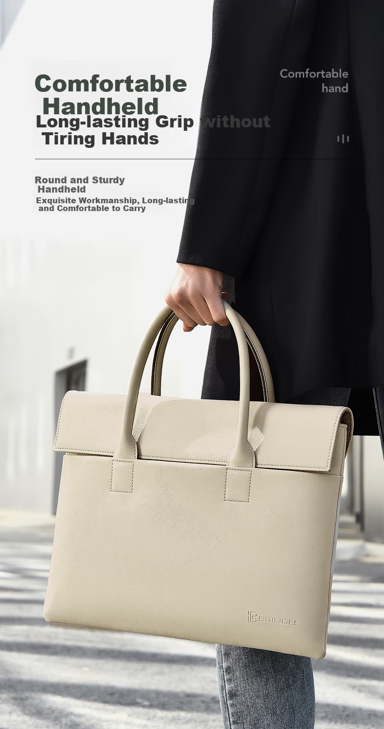 BRINCH Laptop Bag for Women, 15.6-Inch Handheld Commuter Business Laptop Bag Compatible with Apple And Huawei Notebooks 3