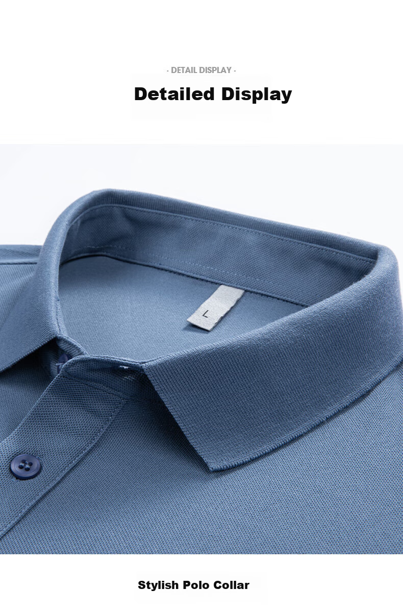 ROMON Short-Sleeve Polo Shirt for Men with Collar, Summer Business Casual Versatile Solid Color Top 8827 19