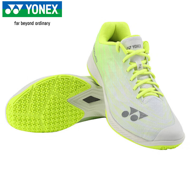 YONEX Badminton Shoes, Lightweight Professional Power Cushion, Wide Version for Men And Women, SHBAZ2WEX, Gray And Yellow, Size 45