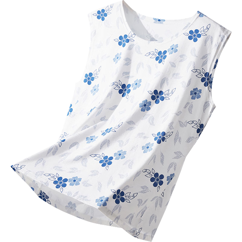Comfortable and Cool 100% Cotton Plus Size Loose Fit Sleeveless Top for Middle-aged and Elderly Women, Thin Spring and Summer Undershirt, Perfect Gift for Mom