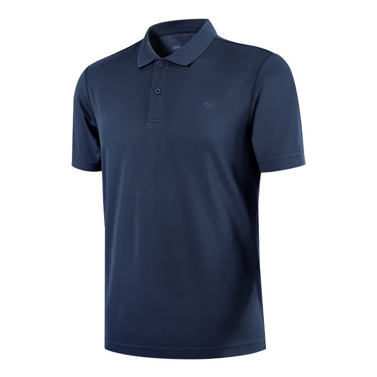 JD Original Spring And Summer 300 Outdoor T-Shirt Breathable Men's Short-Sleeve POLO Ice Silk Cool-Feeling Quick-Dry Shirt, Navy Blue, Size S