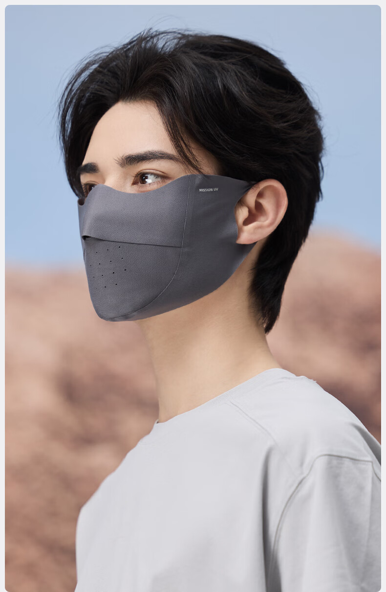 MISSION UV Ice Silk Sunscreen Mask Men's Cycling Mountaineering Summer UV Protection Breathable 3D Full Face Sun Shield 12
