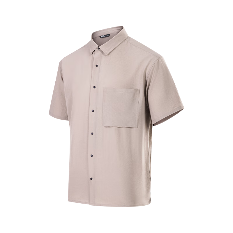 JD Original Summer Loose Shirt Functional Air Hole Outdoor Shirt Quick-Dry Breathable Top, Khaki Color, Size S