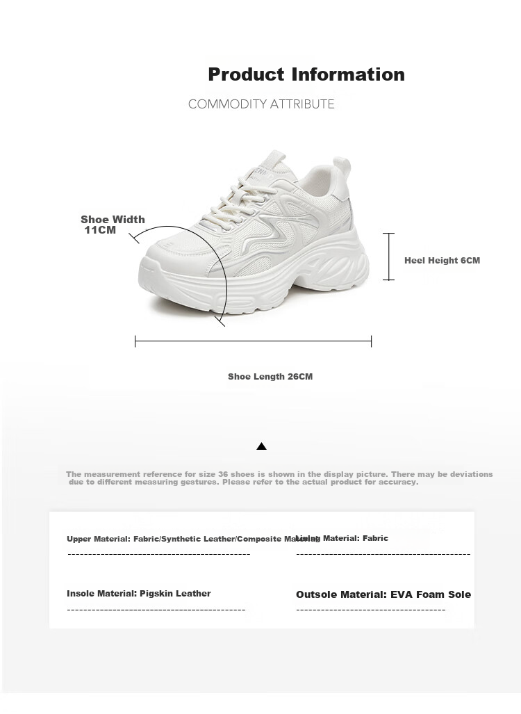 TEENMIX Chunky Sneakers for Women, Casual Shoes, Same Style As in Shopping Malls, Thick-Soled Versatile Women's Shoes 4