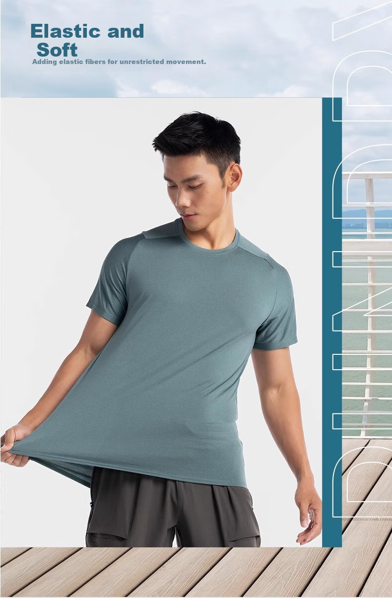 DECATHLON Quick-Dry T-Shirt, Loose-Fitting Sports Short-Sleeve Top, Fitness Running Half-Sleeve Tee, 4998928 6