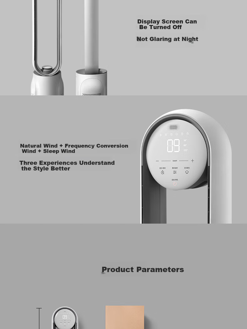 KEHEAL Tower Bladeless Fan Smart Timer Quiet Bedroom Floor Fan Circulating Strong Wind Negative Ion Air Purifier Remote Control Baby Friendly A5 16