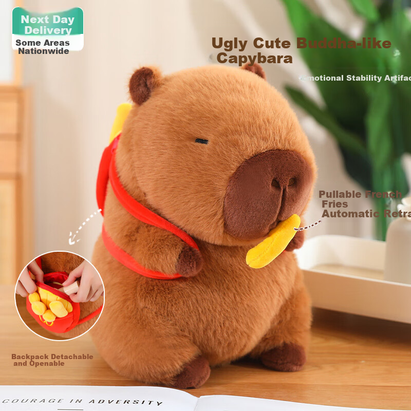 Beishangxing Capybara Plush Toy Doll Stuffed Animal Companion Pillow for Sleeping, Children's Gift for Girls And Boys Birthday Present
