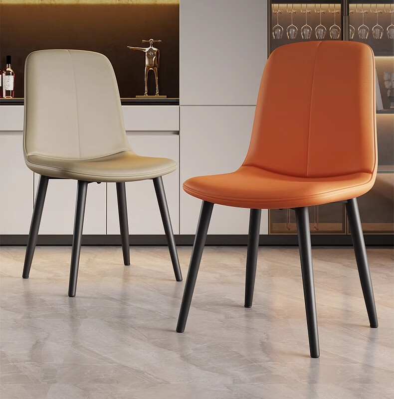 Yimo Dining Chair, Dining Table Chair, Home New Style Chair, Stool with Backrest, Light Luxury Nordic High-End Restaurant Master Chair, Beige 1