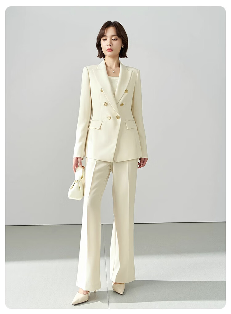 Bodexiaojie Women's High-End Suit Set for Commuting, Interviews, Professional Wear, Wrinkle-Resistant Business Blazer for Petite Figures 6