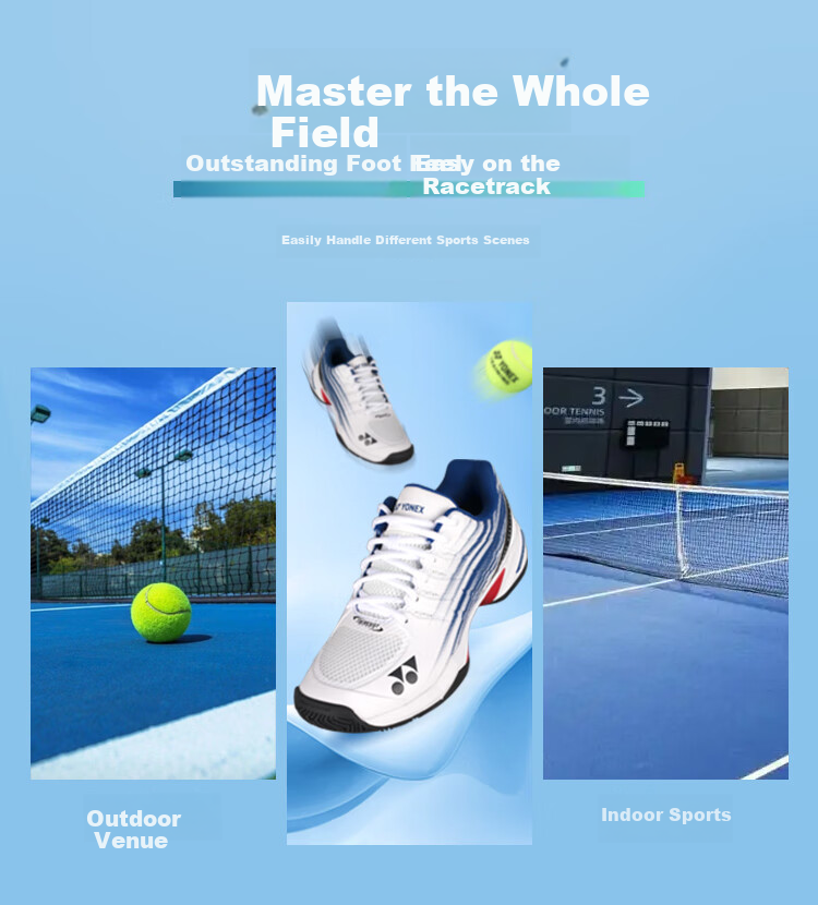 YONEX Tennis Shoes, Non-Slip Shock-Absorbing Professional Competition Training Sports Shoes SHTTWGCEX White/red 40 8