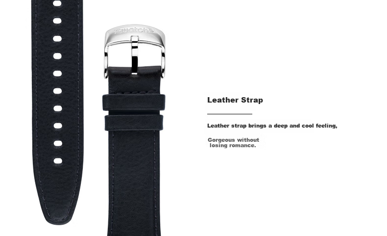 Swatch Swiss Watch Leather Strap Metal Mechanical Men's Wristwatch Holiday Gift Maze Decoratio 6